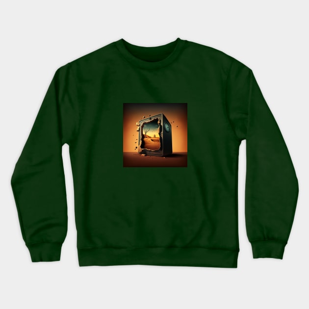 The Persistence of Memory by Salvador Dali illustration Crewneck Sweatshirt by KOTYA